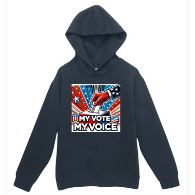 My Vote My Choice Us Elections American Flag Urban Pullover Hoodie