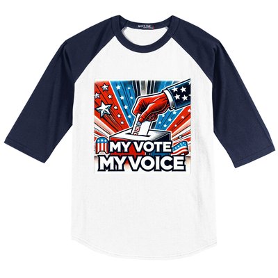 My Vote My Choice Us Elections American Flag Baseball Sleeve Shirt