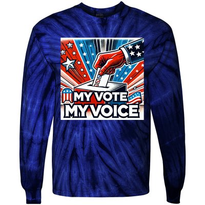 My Vote My Choice Us Elections American Flag Tie-Dye Long Sleeve Shirt