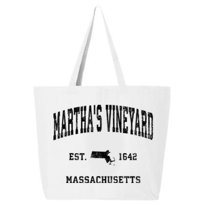 Marthas Vineyard Massachusetts Ma Vintage Established Athletic 25L Jumbo Tote