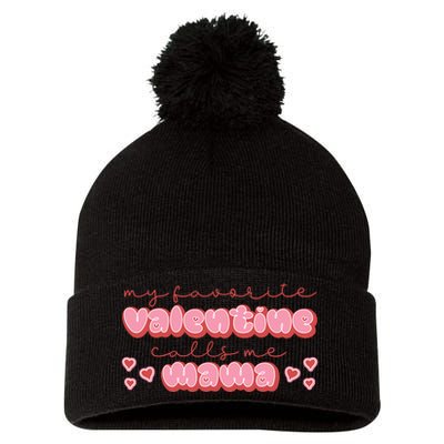 Mama Valentine's My Favorite Valentine Pom Pom 12in Knit Beanie