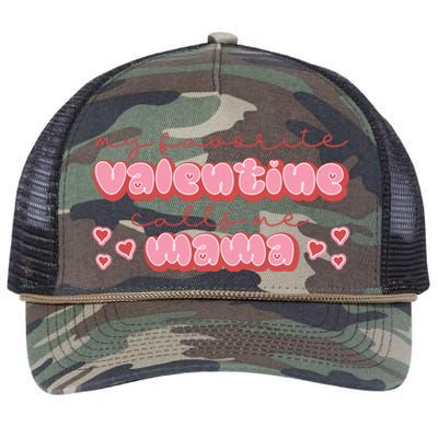 Mama Valentine's My Favorite Valentine Retro Rope Trucker Hat Cap