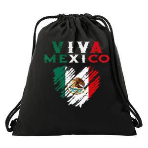 Mexican Viva Mexico Independence Day Flag Kids Drawstring Bag