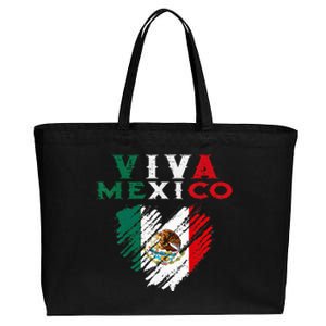 Mexican Viva Mexico Independence Day Flag Kids Cotton Canvas Jumbo Tote