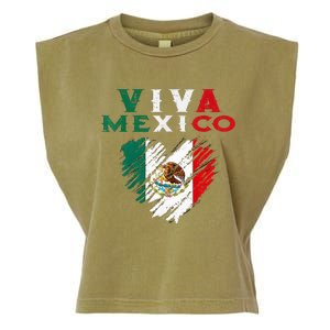 Mexican Viva Mexico Independence Day Flag Kids Garment-Dyed Women's Muscle Tee