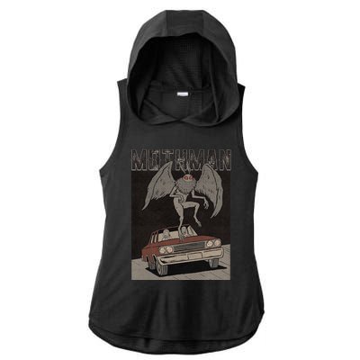 Mothman Vintage Ladies PosiCharge Tri-Blend Wicking Draft Hoodie Tank