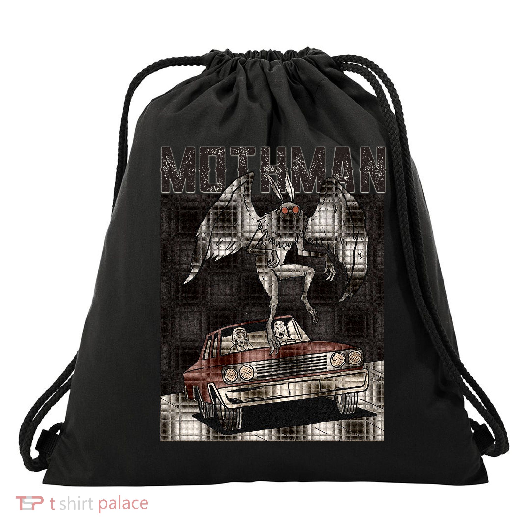Mothman Vintage Drawstring Bag