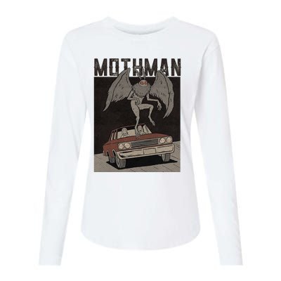 Mothman Vintage Womens Cotton Relaxed Long Sleeve T-Shirt