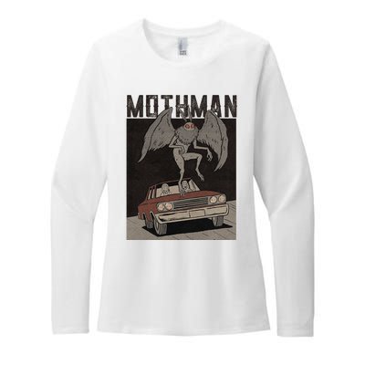 Mothman Vintage Womens CVC Long Sleeve Shirt