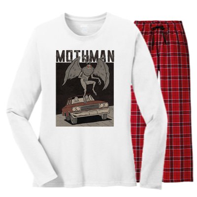 Mothman Vintage Women's Long Sleeve Flannel Pajama Set 