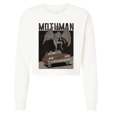 Mothman Vintage Cropped Pullover Crew