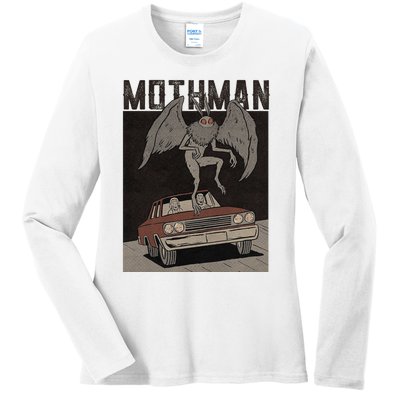 Mothman Vintage Ladies Long Sleeve Shirt