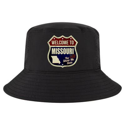 Missouri Vintage Metal Road Sign Logo Cool Comfort Performance Bucket Hat