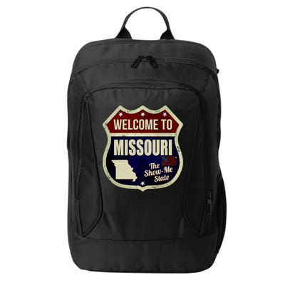 Missouri Vintage Metal Road Sign Logo City Backpack