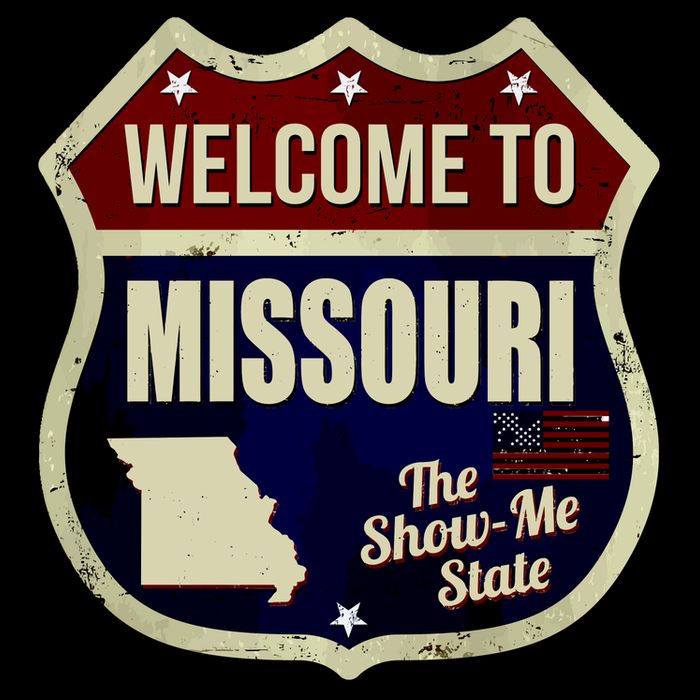 Missouri Vintage Metal Road Sign Logo Womens Tank Top