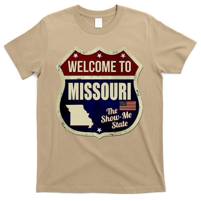 Missouri Vintage Metal Road Sign Logo T-Shirt