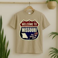 Missouri Vintage Metal Road Sign Logo T-Shirt