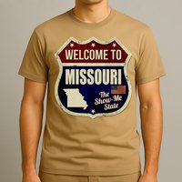 Missouri Vintage Metal Road Sign Logo T-Shirt