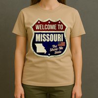 Missouri Vintage Metal Road Sign Logo T-Shirt
