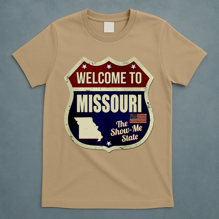 Missouri Vintage Metal Road Sign Logo T-Shirt