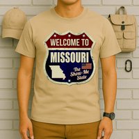 Missouri Vintage Metal Road Sign Logo T-Shirt