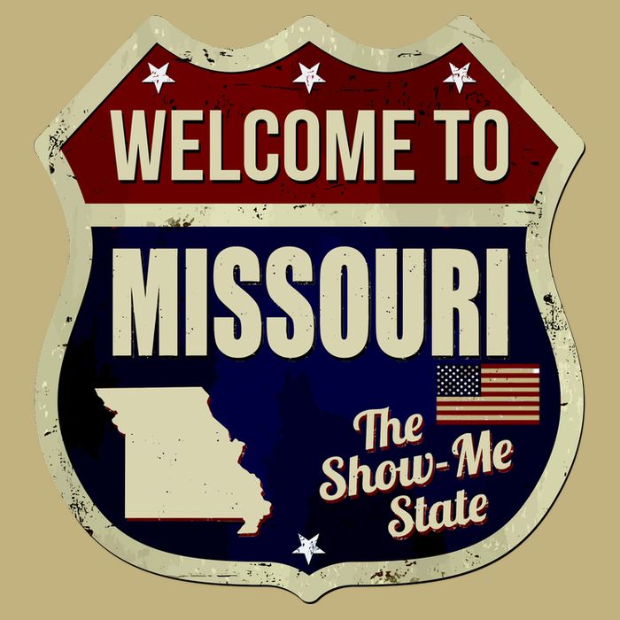 Missouri Vintage Metal Road Sign Logo T-Shirt