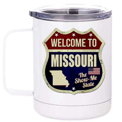 Missouri Vintage Metal Road Sign Logo 12 oz Stainless Steel Tumbler Cup