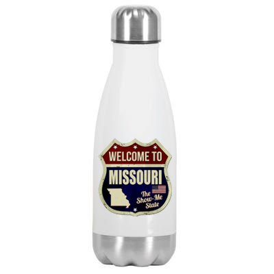 Missouri Vintage Metal Road Sign Logo Stainless Steel Insulated Water Bottle