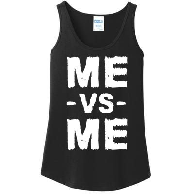 Me Vs Me Hustle Entrepreneur Self Discipline Motivation Ladies Essential Tank