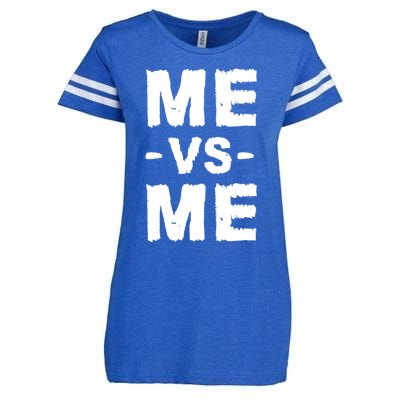 Me Vs Me Hustle Entrepreneur Self Discipline Motivation Enza Ladies Jersey Football T-Shirt