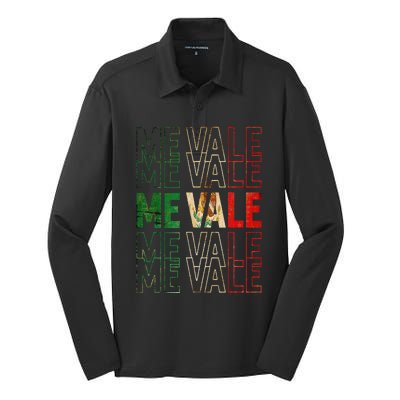 Me Vale Mexican Flag SPANISH SLANG Silk Touch Performance Long Sleeve Polo