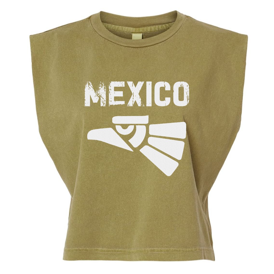 Mexico Vintage Mexican Flag Pride Hecho En Mexico Jersey Garment-Dyed Women's Muscle Tee