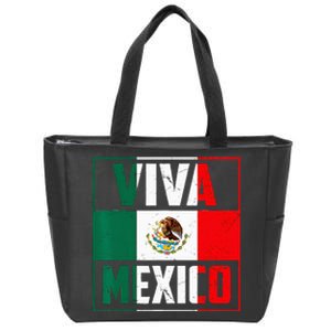 Mexican Viva Mexico Independence Day Flag Zip Tote Bag