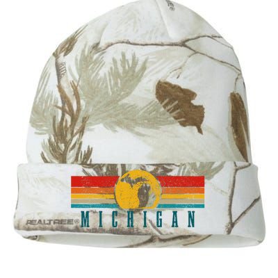 Michigan Vintage Map Roots Pride Retro Kati Licensed 12" Camo Beanie