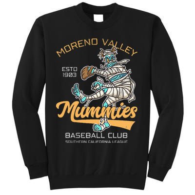 Moreno Valley Mummies Minor League Retro Baseball Team Sweatshirt