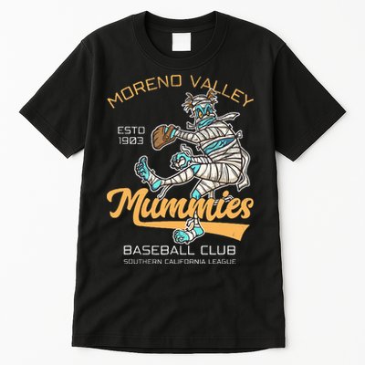 Moreno Valley Mummies Minor League Retro Baseball Team Tall T-Shirt