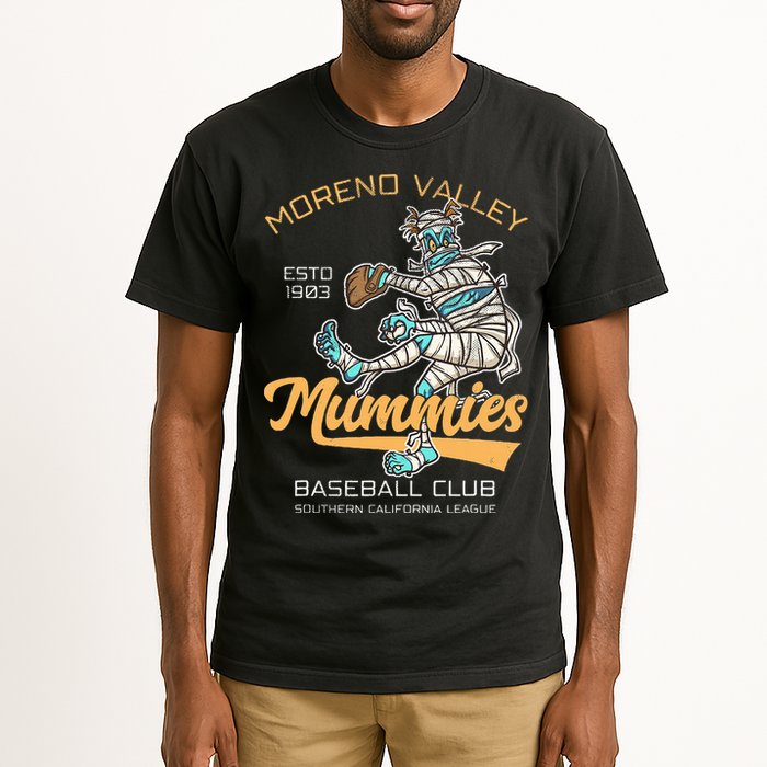 Moreno Valley Mummies Minor League Retro Baseball Team Tall T-Shirt
