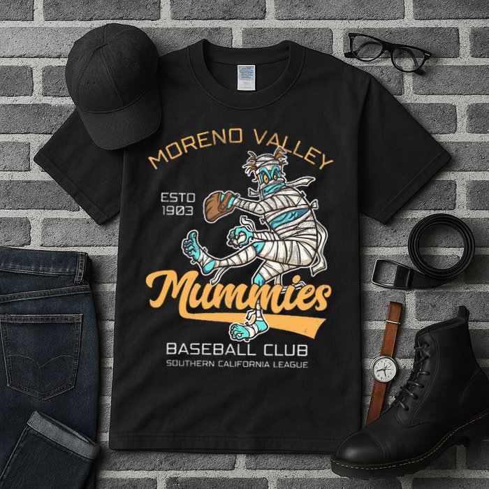 Moreno Valley Mummies Minor League Retro Baseball Team Tall T-Shirt