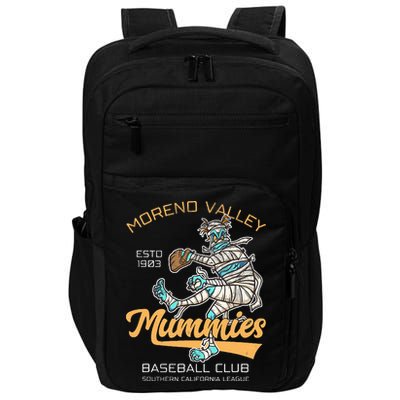 Moreno Valley Mummies Minor League Retro Baseball Team Impact Tech Backpack
