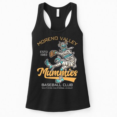 Moreno Valley Mummies Minor League Retro Baseball Team Womens Tank Top