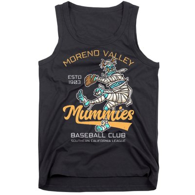 Moreno Valley Mummies Minor League Retro Baseball Team Tank Top