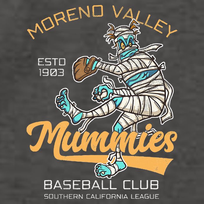 Moreno Valley Mummies Minor League Retro Baseball Team Vector Backpack