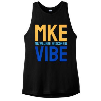 Mke Vibe “Mke Flagship” Premium Ladies PosiCharge Tri-Blend Wicking Tank