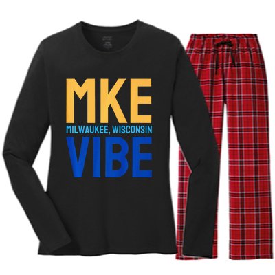 Mke Vibe “Mke Flagship” Premium Women's Long Sleeve Flannel Pajama Set 