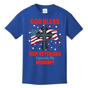 Military Veteran Mommy For Proud Daughter Or Son Funny Gift Kids T-Shirt