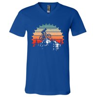 Mens Vintage Mountain Bike Tee Cycling Gear Mountain Biking Cool Gift V-Neck T-Shirt