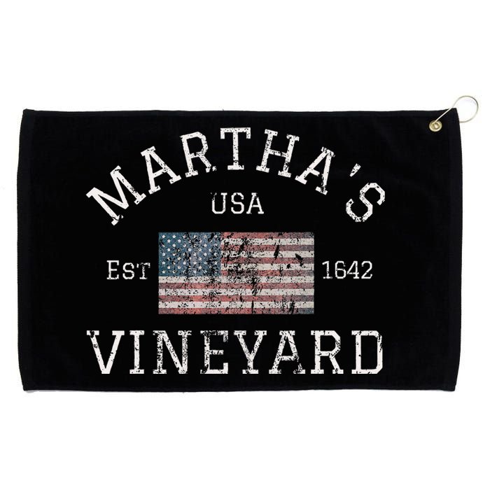 MarthaS Vineyard Massachusetts American Flag Usa Vintage Grommeted Golf Towel