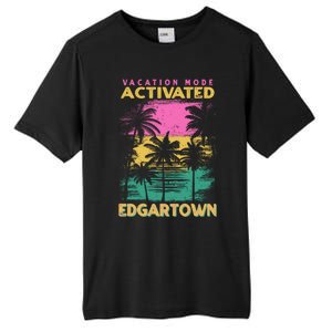 Massachusetts Vacation Mode Activated Edgartown Gift Tall Fusion ChromaSoft Performance T-Shirt