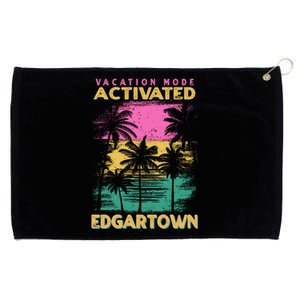 Massachusetts Vacation Mode Activated Edgartown Gift Grommeted Golf Towel