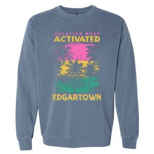 Massachusetts Vacation Mode Activated Edgartown Gift Garment-Dyed Sweatshirt